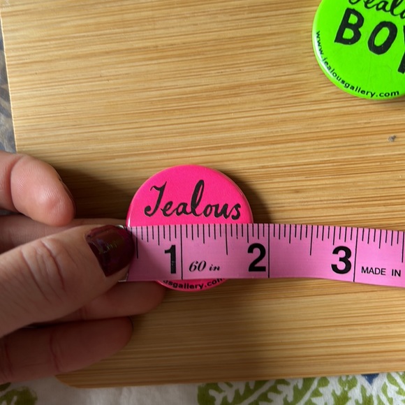 Jealous Boy & Jealous Girl Neon Button Pins from London gallery - Picture 3 of 3